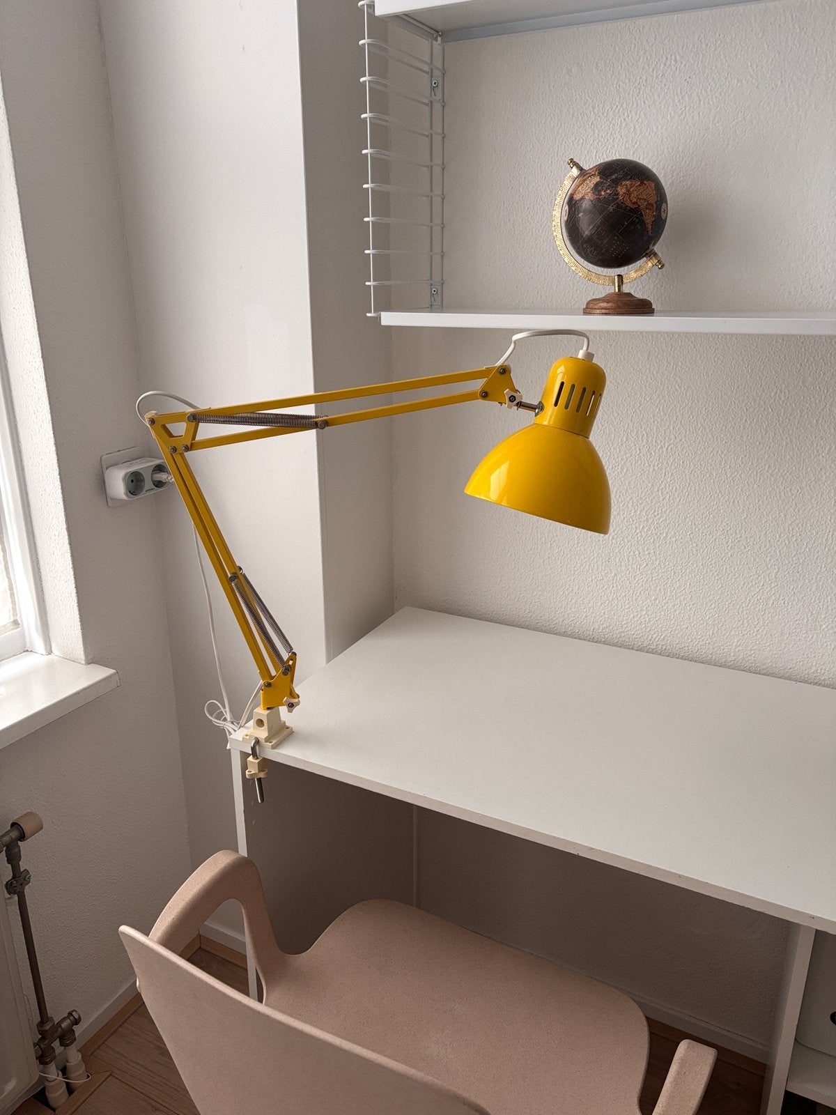 IKEA Bureaulamp Geel E27 Fitting - Goede Staat, Geel, Verstelbaar, E27 (groot), Ophalen of Verzenden