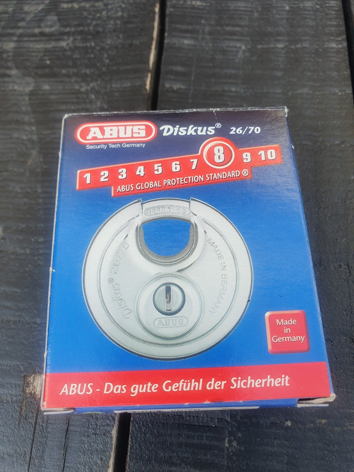 ABUS Diskus slot 26/70 - Nieuw in doos, Ophalen of Verzenden, Nieuw, Rvs, Slot