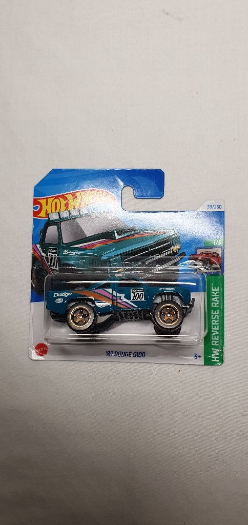 Hot Wheels 87 Dodge D100 dark green, Ophalen of Verzenden, Nieuw, Auto