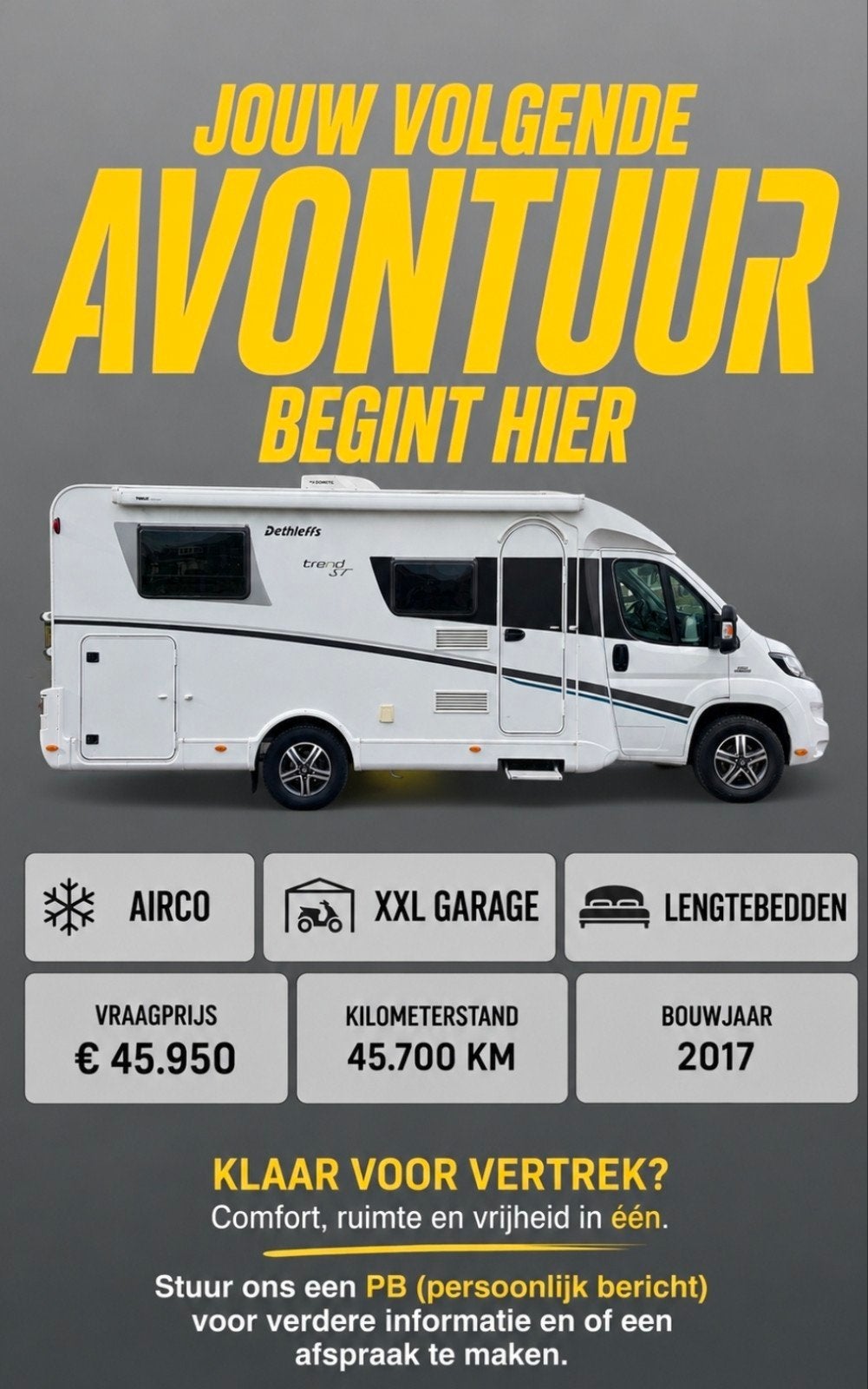 Fiat Ducato/Dethleffs Trend St 6617/130pk/Airco/Lengtebedden, Caravans en Kamperen, Campers, Ringverwarming, Fiat, Particulier