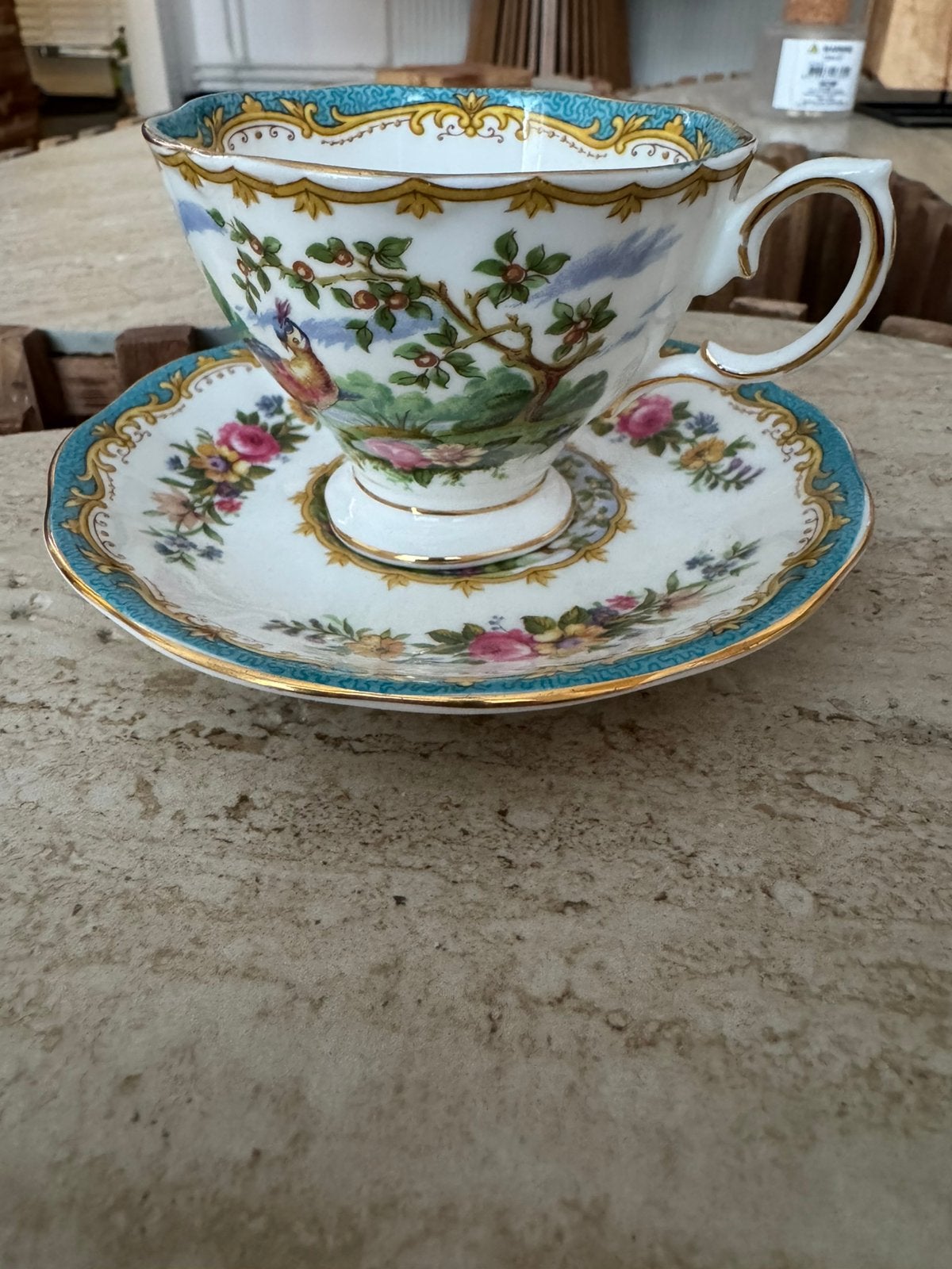 Royal Albert Chelsea Bird kop en schotel, Antiek en Kunst, Ophalen of Verzenden