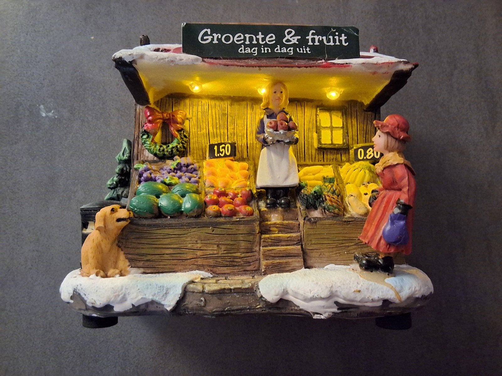 Typisch Hollands Groente en fruitkraam kerstdorp kerst, Ophalen of Verzenden