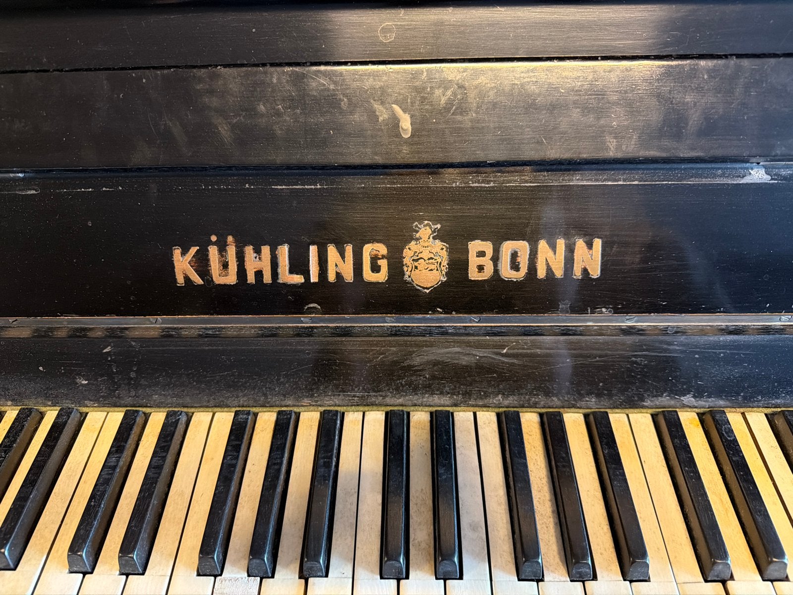 Antieke KüHling Bonn piano - G.A. Goldschmeding, Muziek en Instrumenten, Ophalen, Gebruikt, Zwart, Piano