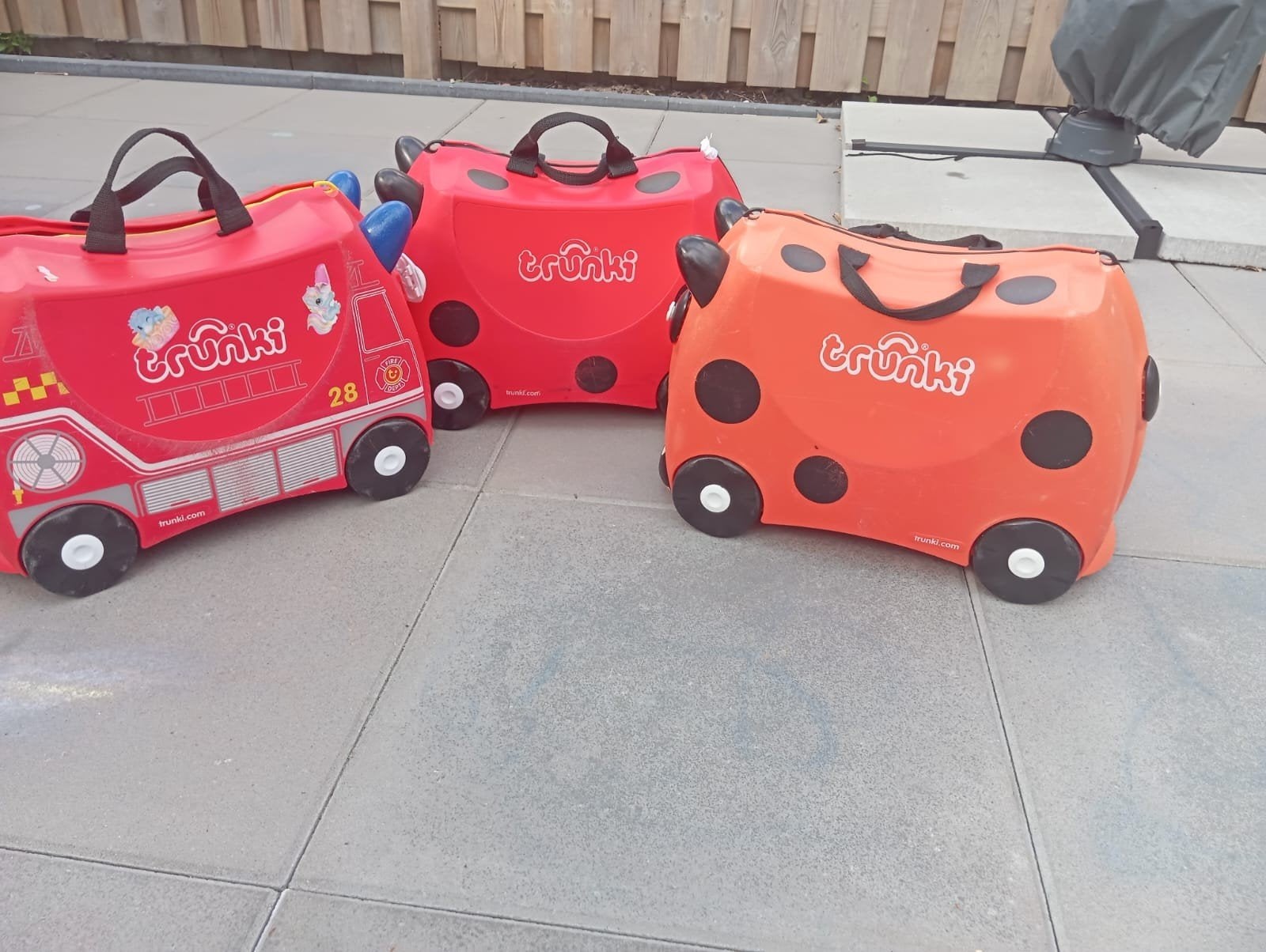 Trunki Kinderkoffer Lieveheersbeestje, Wieltjes, Gebruikt, Hard kunststof, Minder dan 50 cm