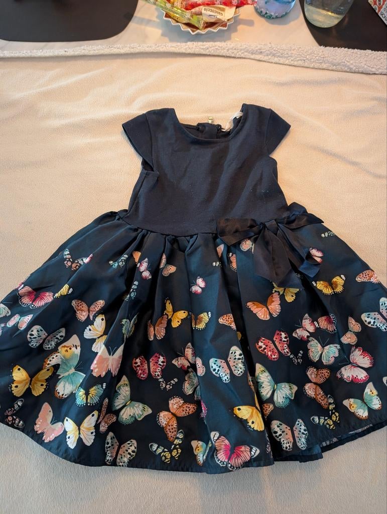 Leuke jurk met vlinders maat 98/104, Ophalen of Verzenden, Gebruikt, Meisje, Jurk of Rok