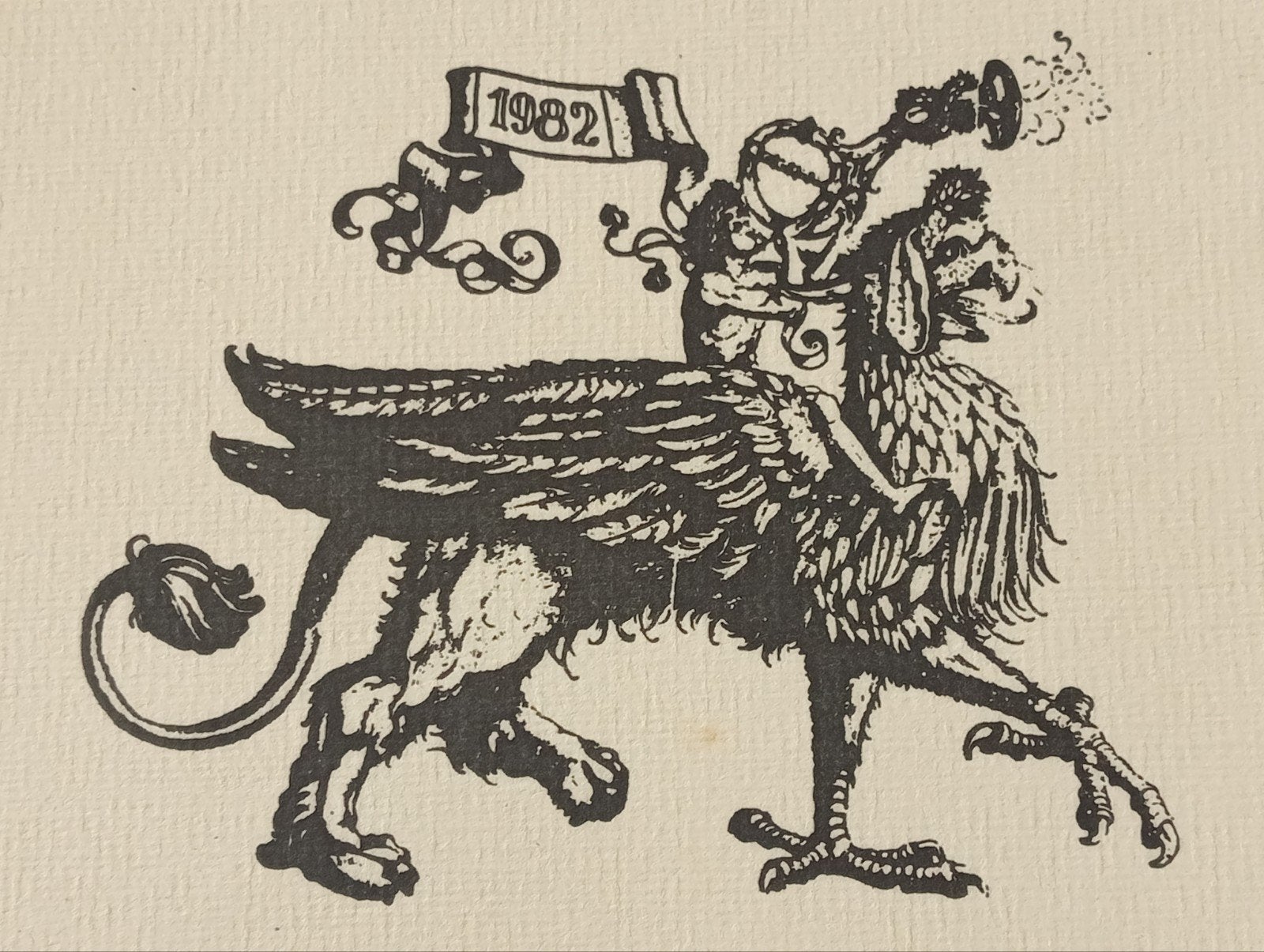 Noud Bles Litho met gedicht 1982 gesigneerd, Antiek en Kunst, Ophalen of Verzenden
