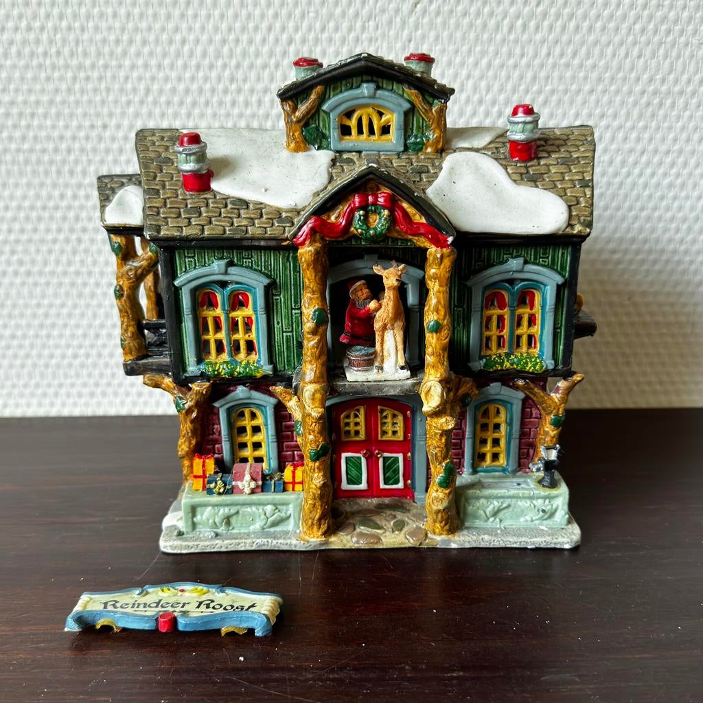 Defect Lemax Santa's Wonderland Reindeer Roost, 05488, Elven, Diversen, Kerst, Ophalen of Verzenden, Gebruikt