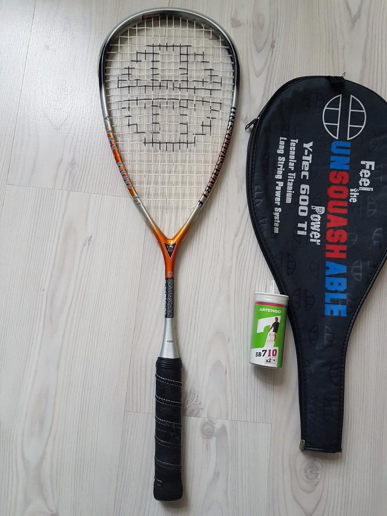 Unsquashable tecnolar titanium squash racket, Ophalen of Verzenden, Zo goed als nieuw