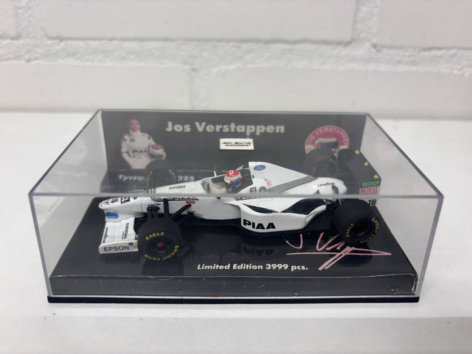 Jos verstappen Tyrrell ford 025 1:43 model, Ophalen of Verzenden, Zo goed als nieuw, Auto, Overige merken