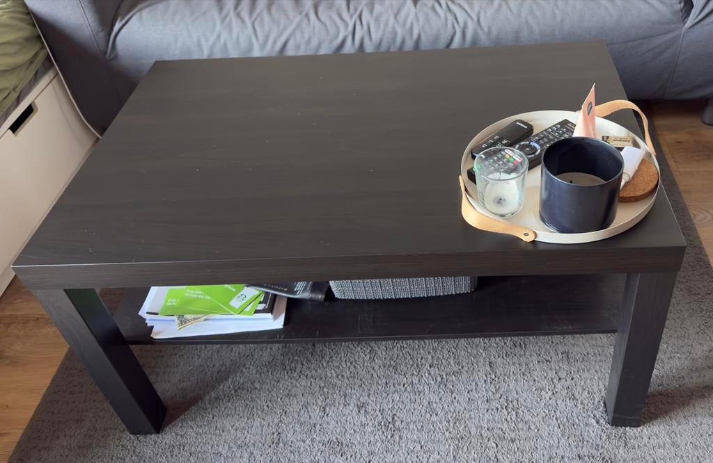 IKEA LACK Salontafel – Zwartbruin – 90x55 cm, Huis en Inrichting, Tafels | Salontafels, Ophalen, Gebruikt, 50 tot 100 cm, Minder dan 50 cm