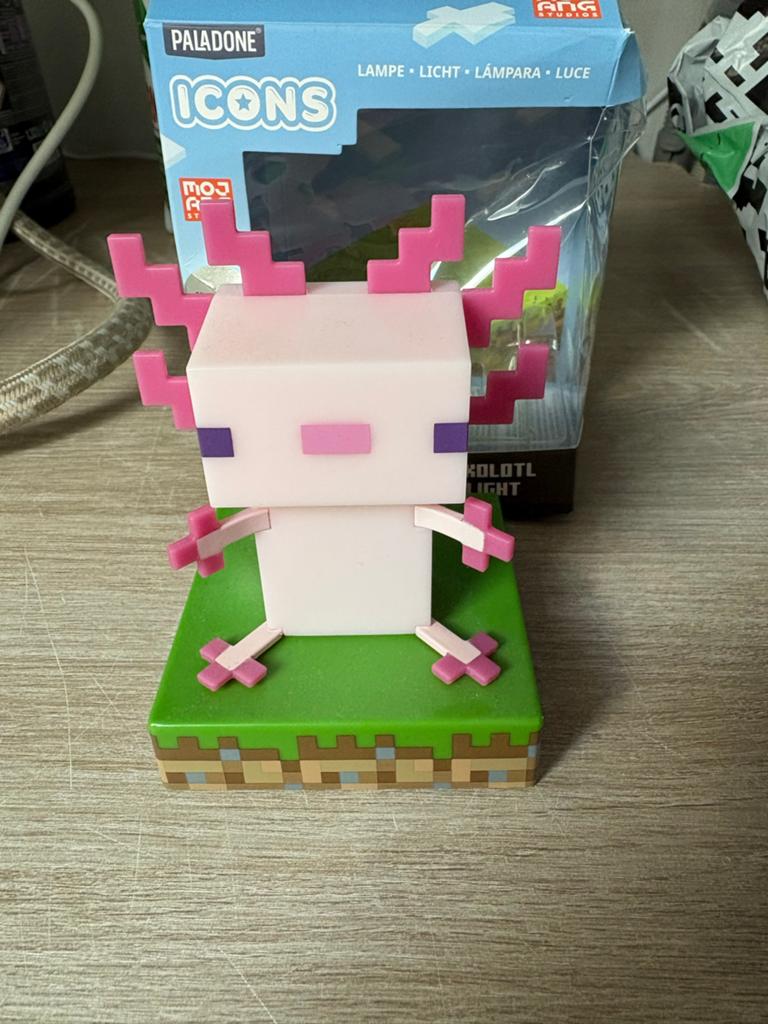 Minecraft Axolotl Lamp - Paladone Icons Licht, Ophalen of Verzenden, Zo goed als nieuw