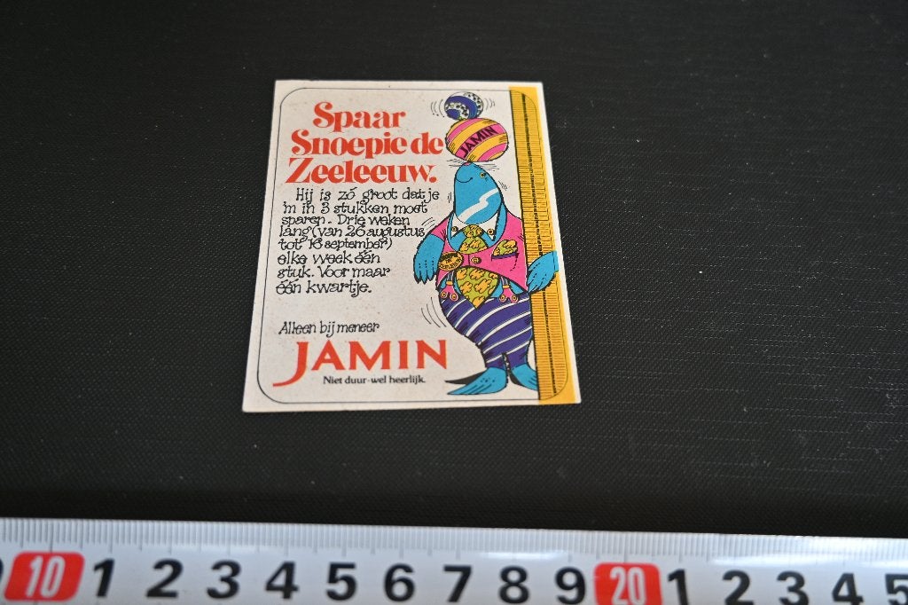 sticker JAMIN Spaar Snoepie de Zeeleuw, Verzamelen, Ophalen, Zo goed als nieuw