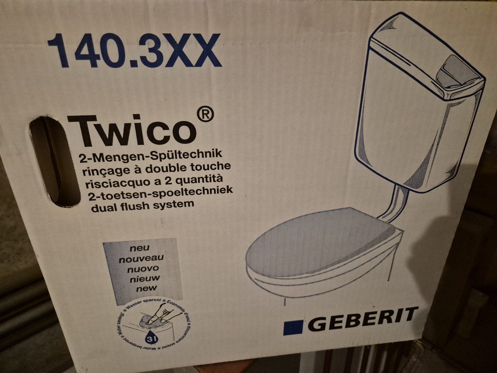 2 Geberit laaghangend reservoir Twinco.
Per stuk 50 euro,, Ophalen of Verzenden, Nieuw, Toilet