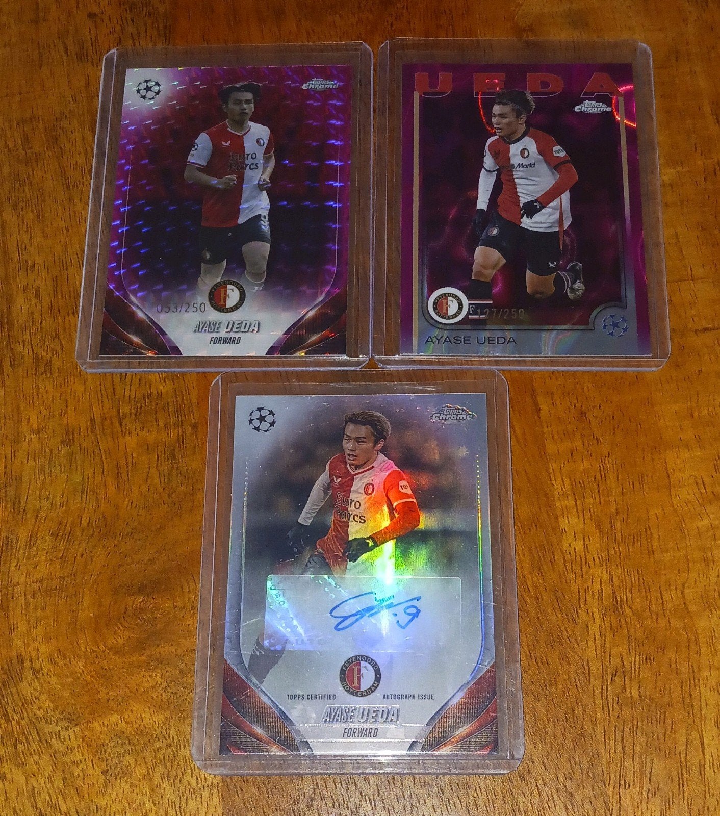 Ayase Ueda (3x) Feyenoord, Ophalen of Verzenden, Nieuw, Feyenoord, Spelerskaart