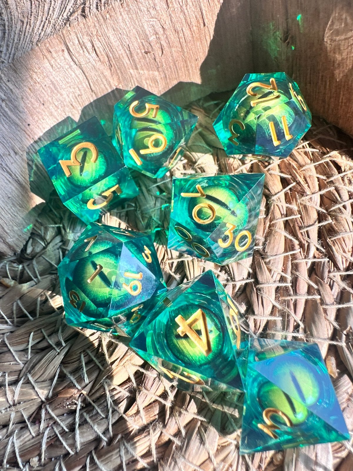 DND dice / draken oog / dobbelstenen / D&D / RPG / nieuw