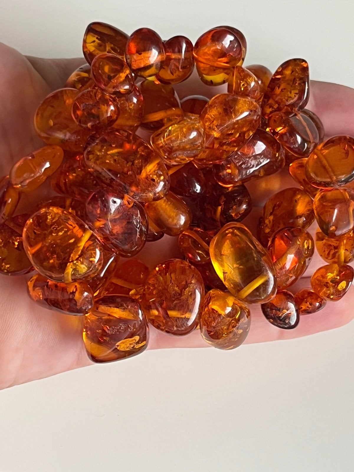Baltische barnsteen ketting, Ophalen of Verzenden, Zo goed als nieuw, Bruin, Steen of Mineraal