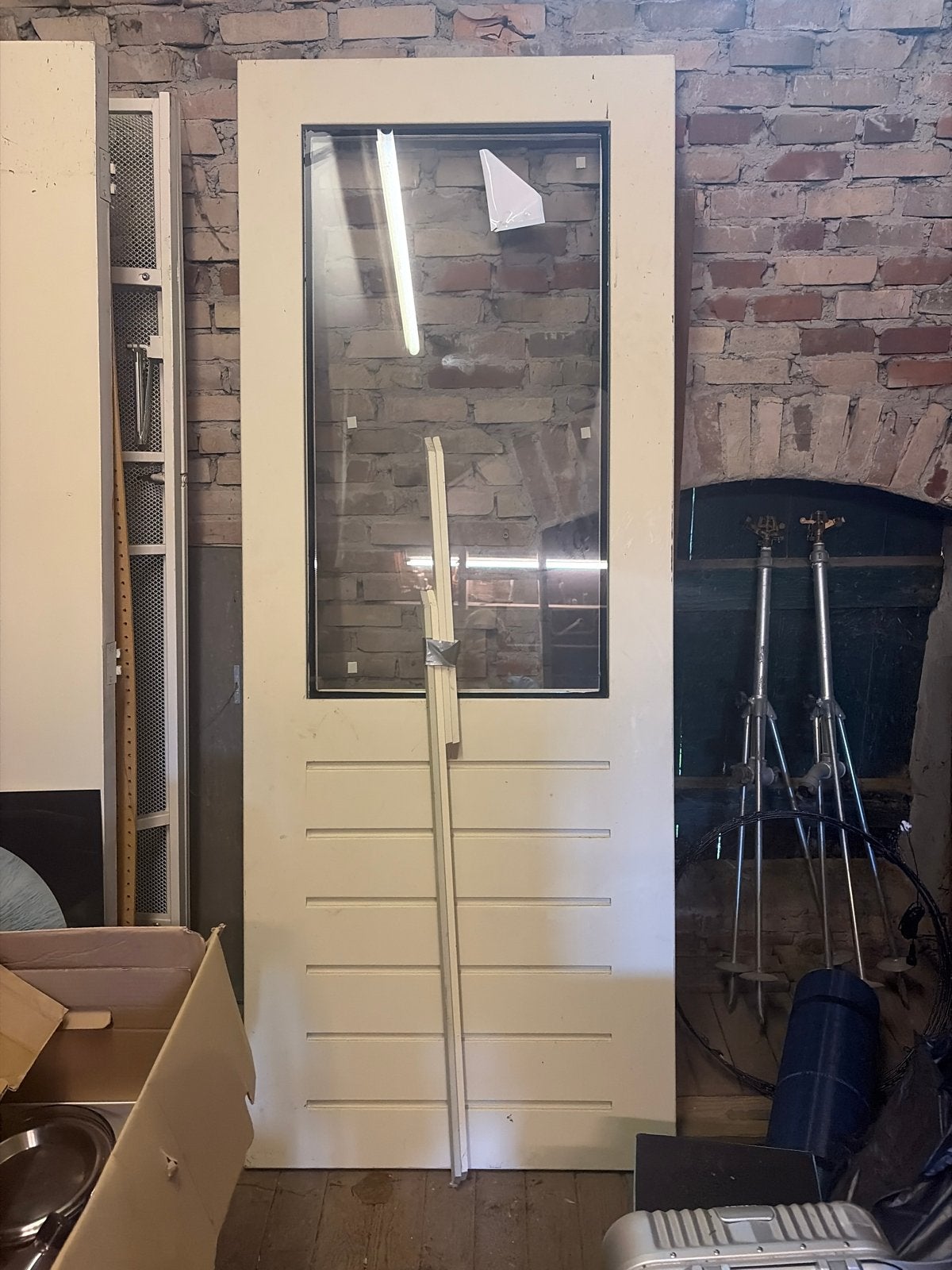 Meranti Buitendeur 83x211,5 cm met Borstwering en Thermophee, Ophalen, 80 tot 100 cm, Nieuw, Buitendeur
