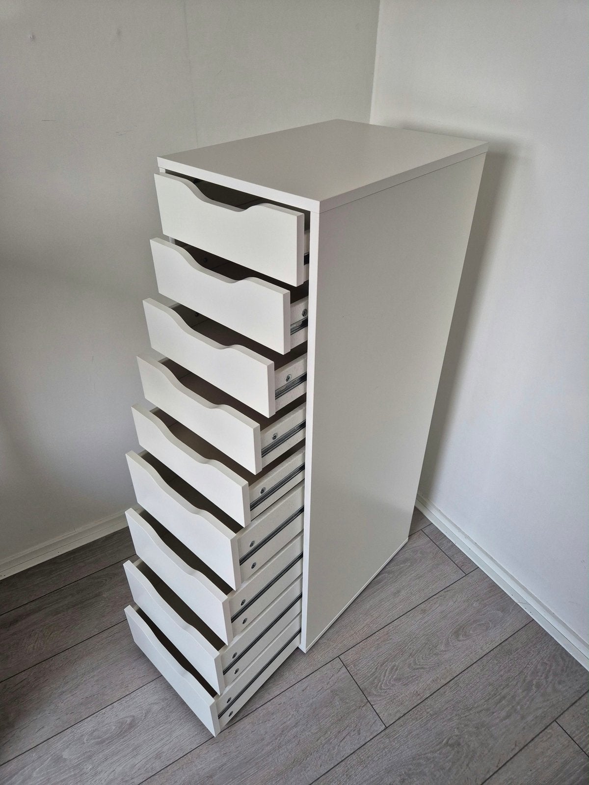 IKEA ALEX wit ladeblok kast met 9 lades, Ophalen, Minder dan 50 cm, 5 laden of meer, 100 tot 150 cm