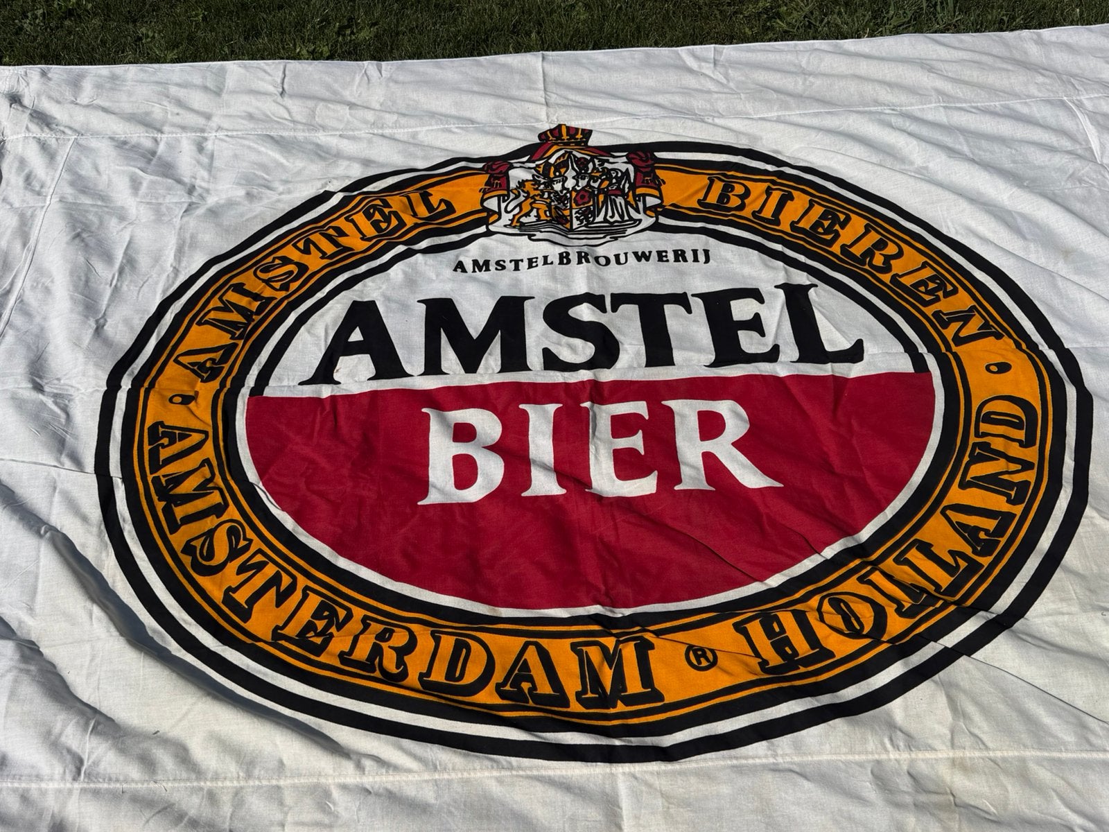 Amstel bier vlag, Verzamelen, Ophalen of Verzenden, Reclamebord, Plaat of Schild, Amstel