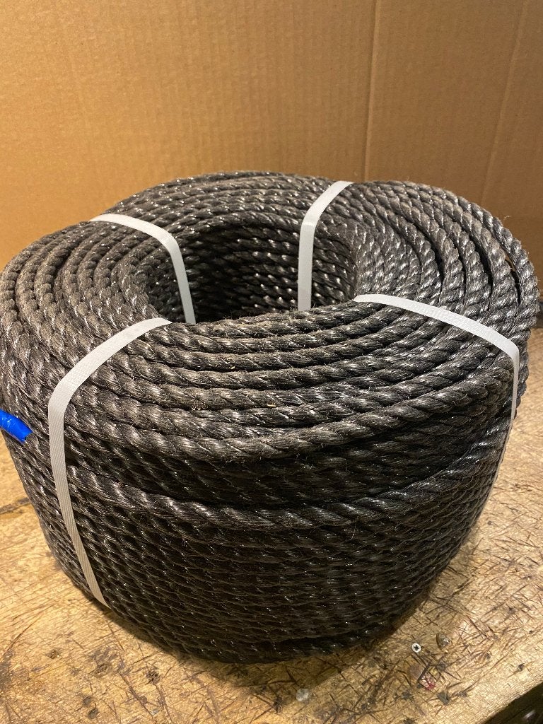 TOUW POLYPROP 8mm rollen a 220mtr/zwart, Ophalen, Nieuw, Lijn of Blok