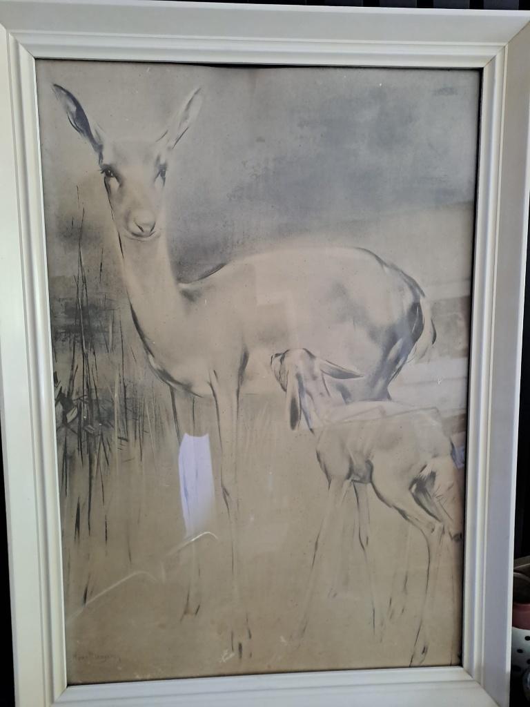 schilderij  het hertje, Ophalen