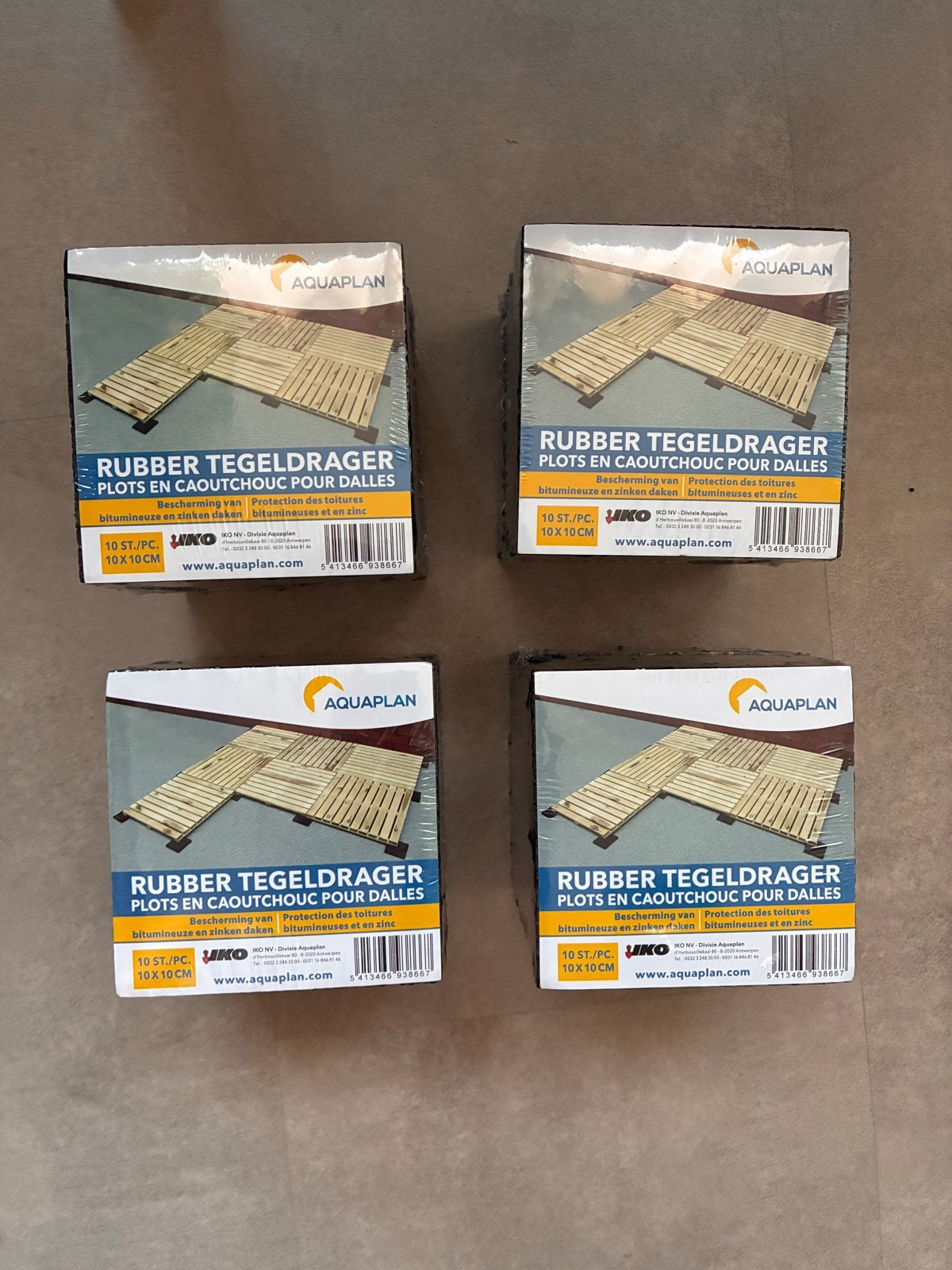 Aquaplan Rubber Tegeldragers 10x10cm - Nieuw, Ophalen, Rubber, Nieuw, Minder dan 5 m²