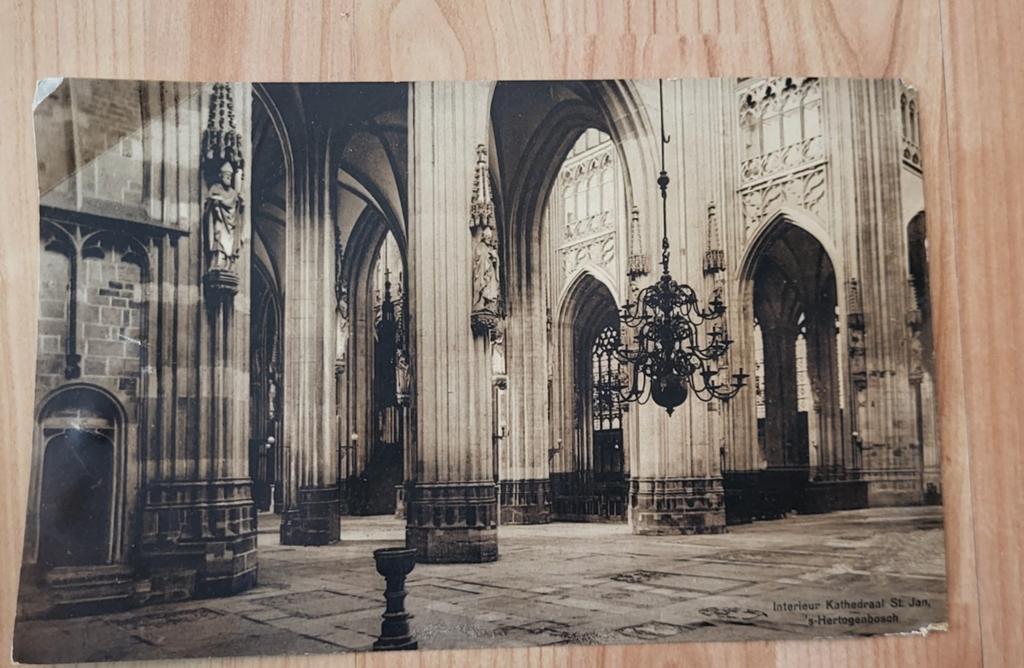 Vintage Fotoprent Sint-Janskathedraal Den Bosch, Ophalen of Verzenden, 1960 tot 1980, Gebruikt, Overige onderwerpen