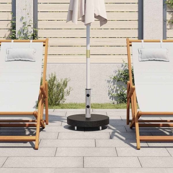 Parasolvoet rond 30 kg graniet zwart nieuw in doos, ., Nieuw, Ophalen of Verzenden, Parasolvoet