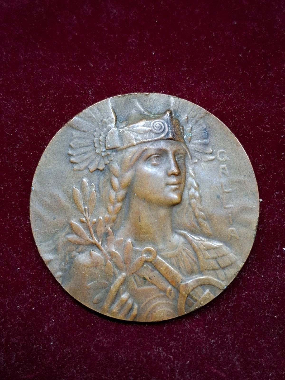 Oude Franse Medaille 'Le Journal' - Brons, Postzegels en Munten, Ophalen of Verzenden