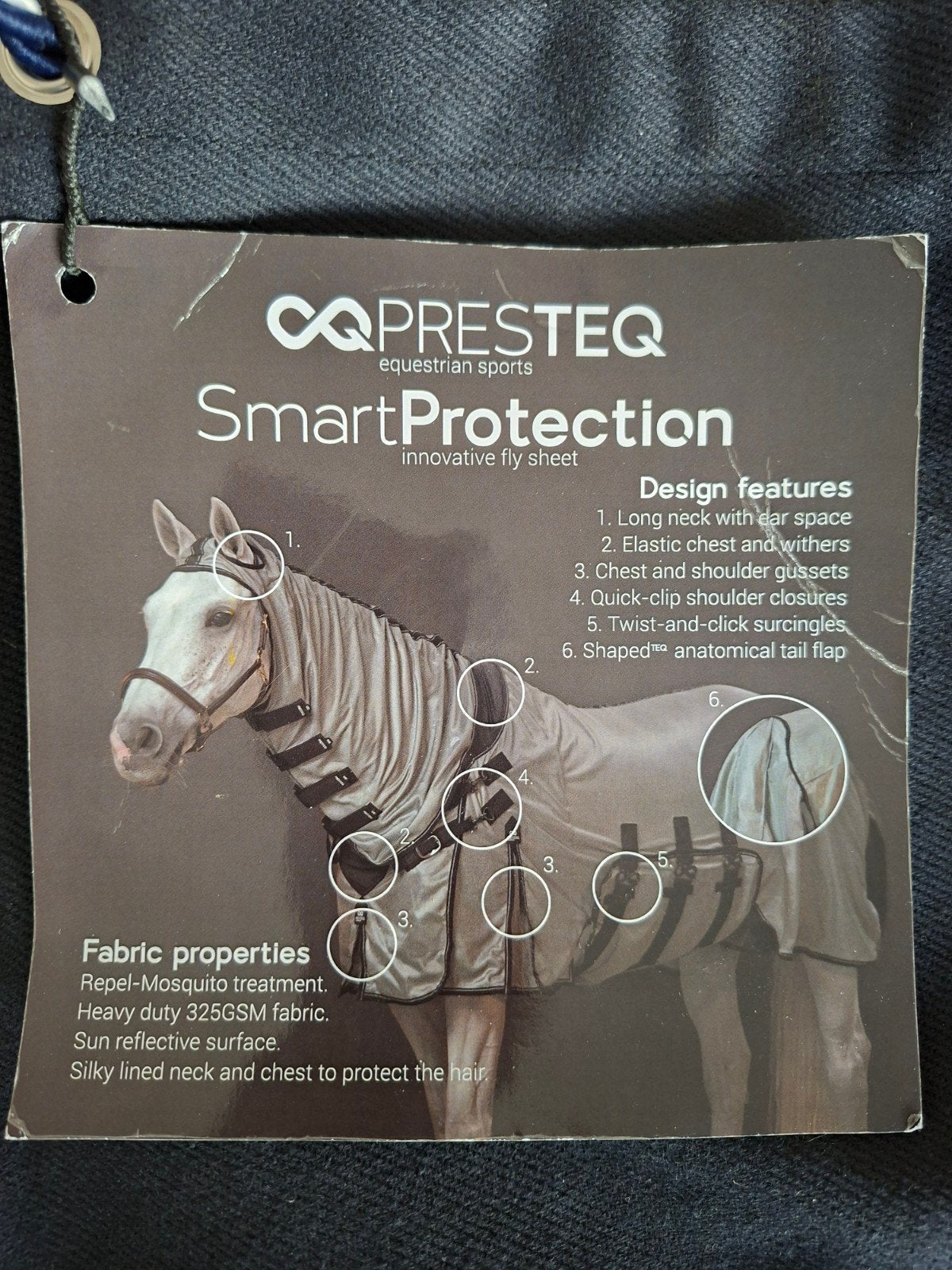 Vliegendeken Presteq 145/195, Dieren en Toebehoren, Paarden en Pony's | Dekens en Dekjes, Zo goed als nieuw, Vliegendeken, Full (L)