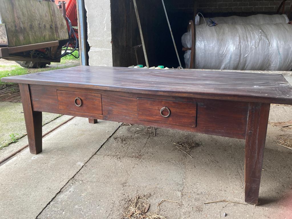 Rustieke Salontafel1.60 x 80 x 50 eettafel 1.20 x 80 x 50, Ophalen, 50 tot 100 cm, Zo goed als nieuw, 150 tot 200 cm