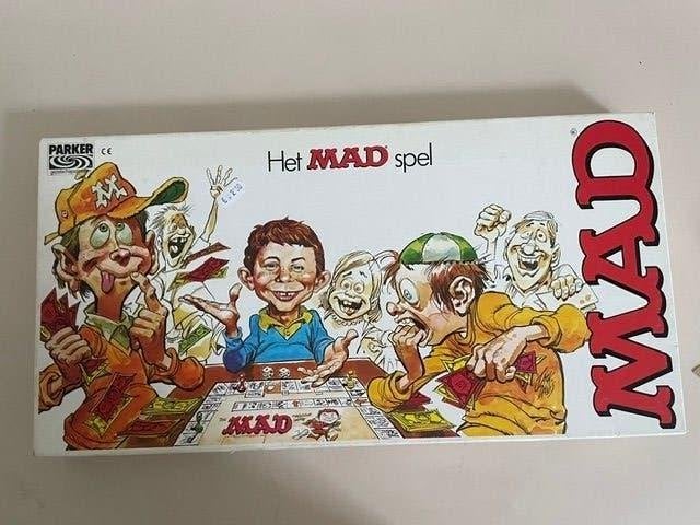 Het Mad spel.  Parker. Vintage bordspel., Een of twee spelers, Ophalen, Zo goed als nieuw, Parker