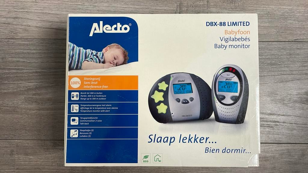 Alecto babyfoon DBX-88, Kinderen en Baby's, Babyfoons, Ophalen of Verzenden, Gebruikt, 250 meter of meer