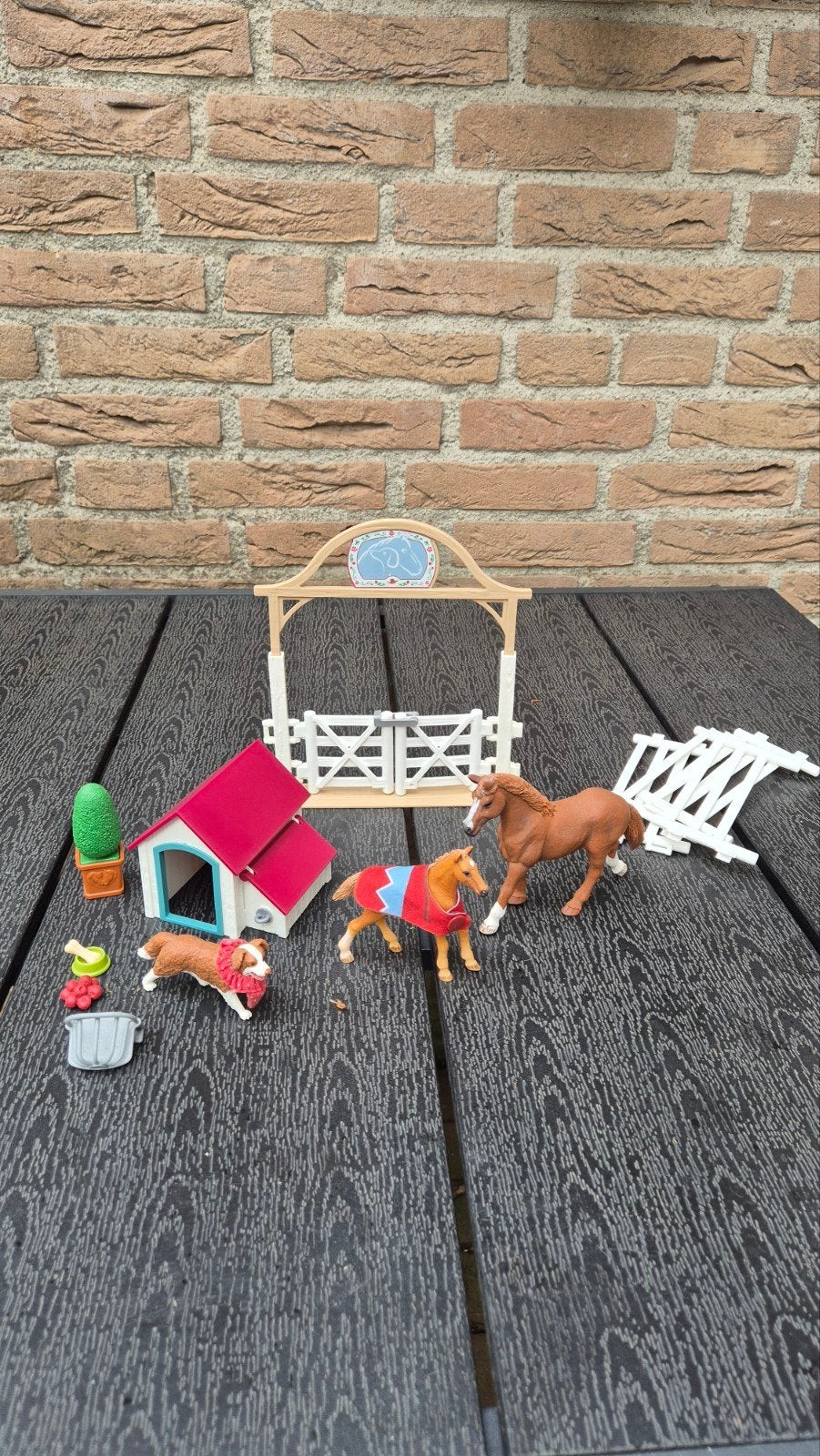 Schleich paarden en honden speelset met accessoires, Ophalen of Verzenden