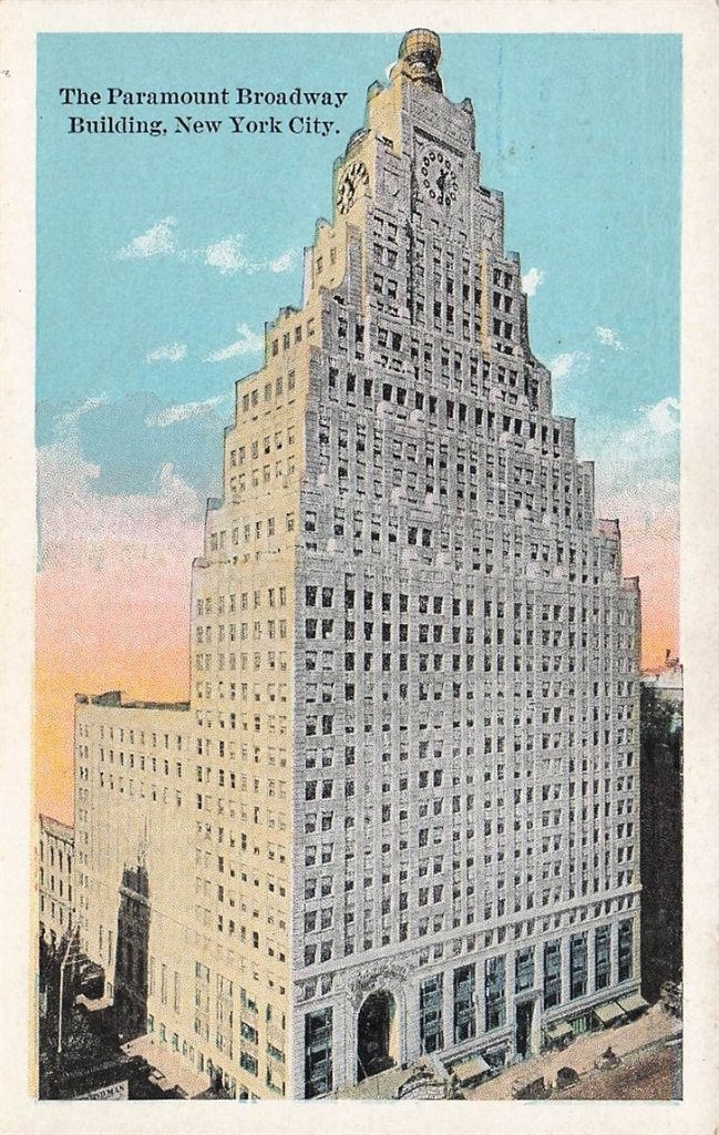 703-285-017 The Paramount Broadway Building New York City, Verzenden, Voor 1920, Overig Europa