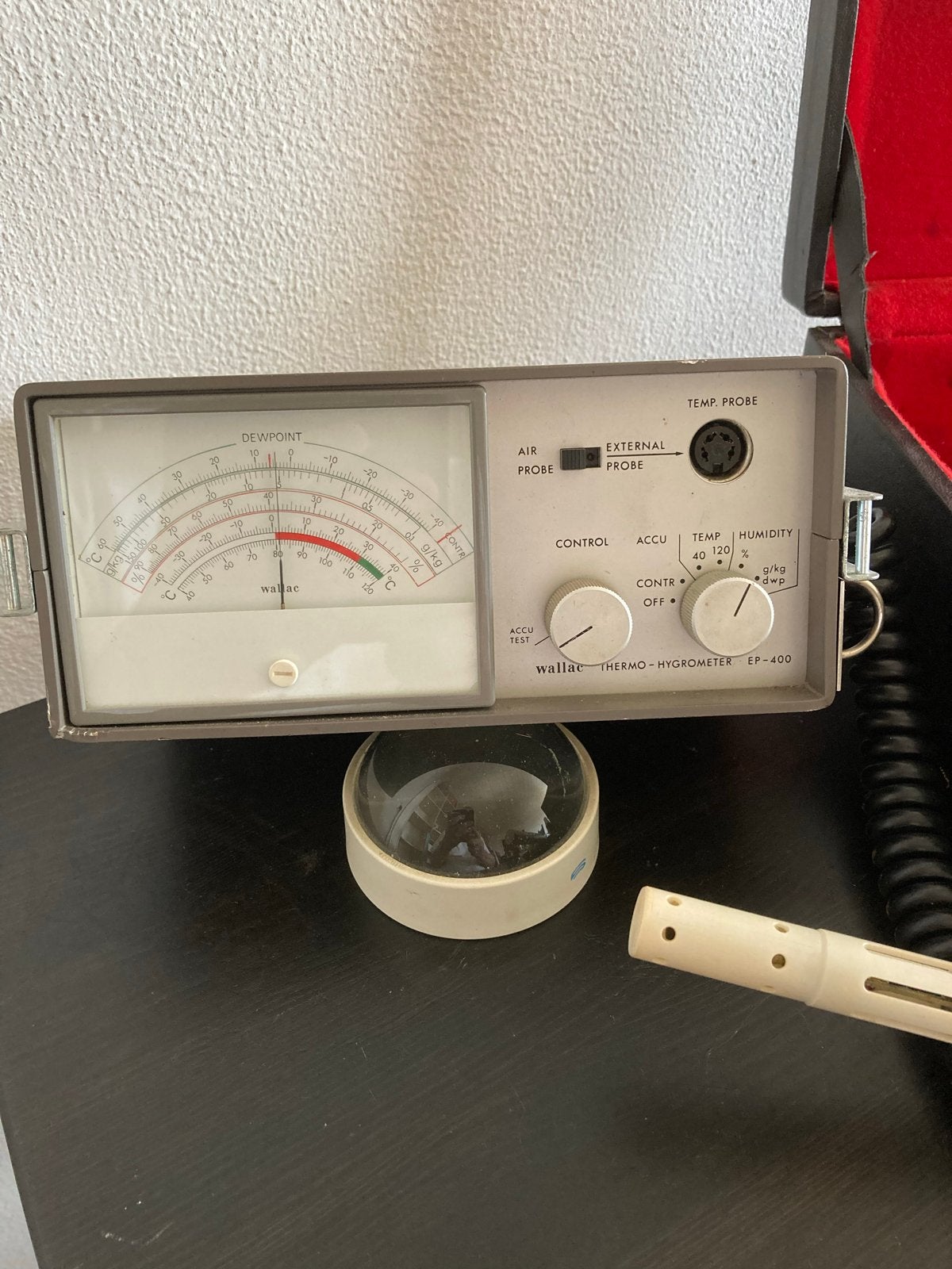 Wallac EP-400 Thermo-Hygrometer in originele koffer, Doe-het-zelf en Verbouw, Ophalen of Verzenden, Gebruikt, Temperatuur
