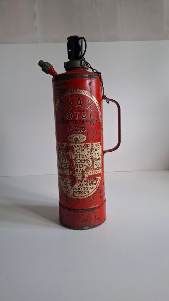 Vintage Ajax Total P25 Brandblusser - Decoratief, Ophalen of Verzenden