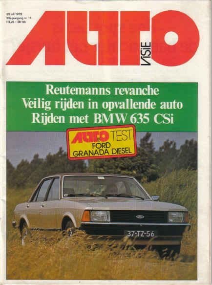 Autovisie 15 1978 : BMW 635 CSI - Ford Granada - Volvo 343, Boeken, Auto's | Folders en Tijdschriften, Ophalen of Verzenden, Gelezen