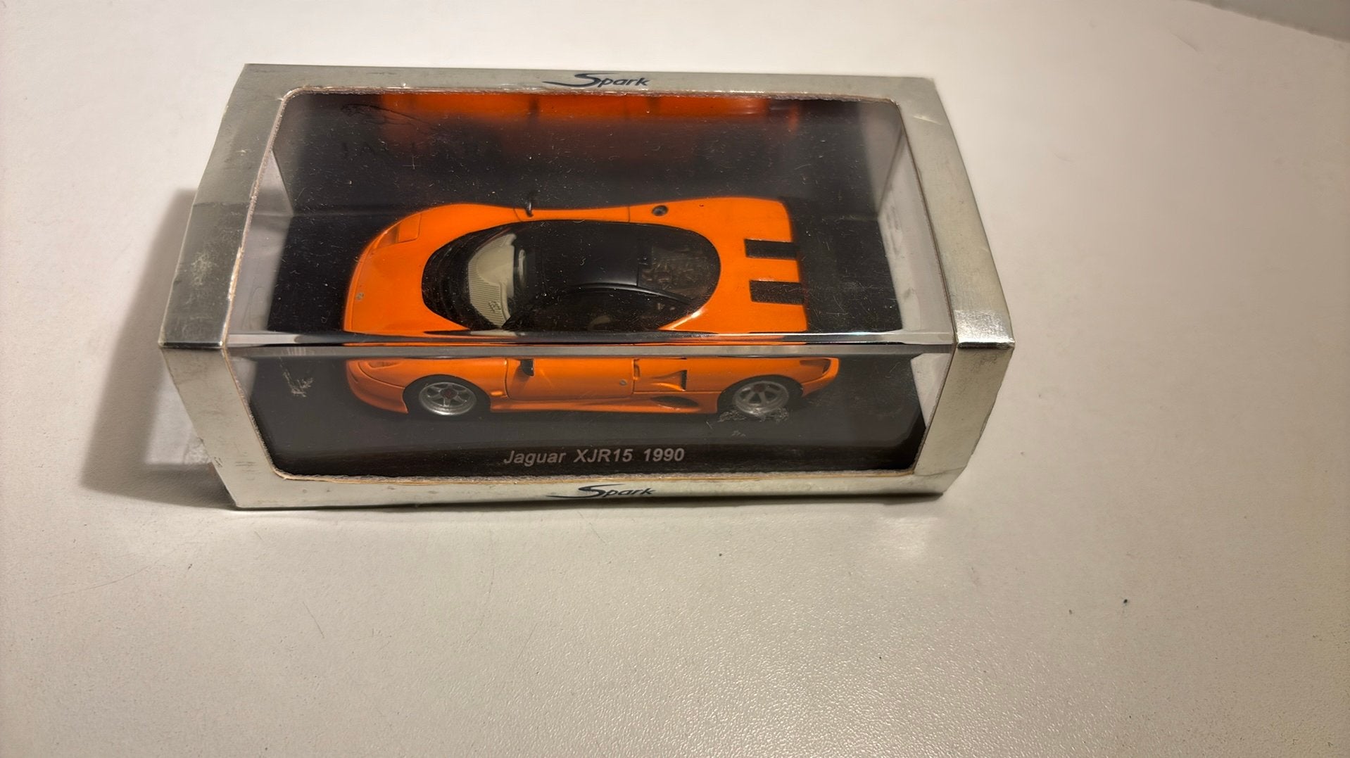 Jaguar xjr15 oranje 1990 spark 1.43, Overige merken, Auto, Ophalen of Verzenden, A