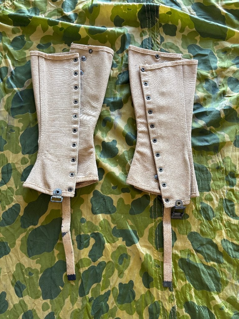 Tweede wereldoorlog US gaiters size 4 1942, Verzamelen, Ophalen of Verzenden, Landmacht, Amerika, Kleding of Schoenen