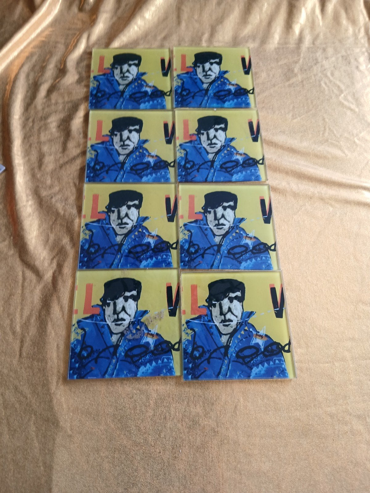 Herman brood onderzetters glas, Ophalen of Verzenden, Glas