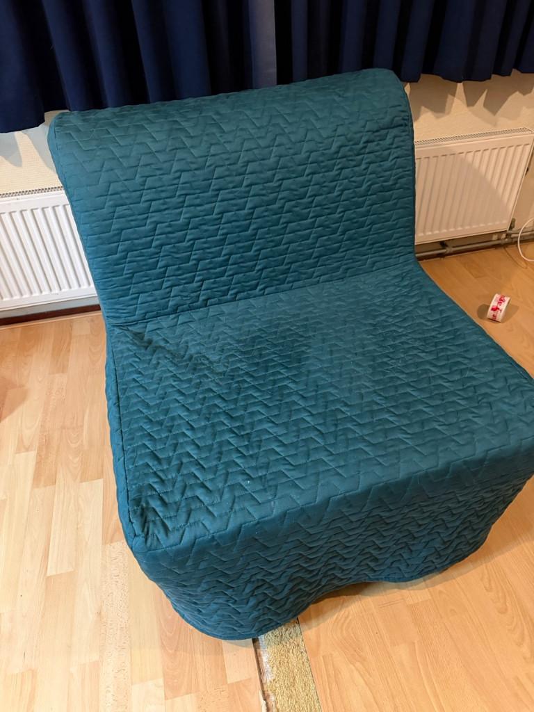 Slaapbank Ikea 1 persoons blauw, Ophalen, Eenpersoons, Blauw, 190 cm of minder