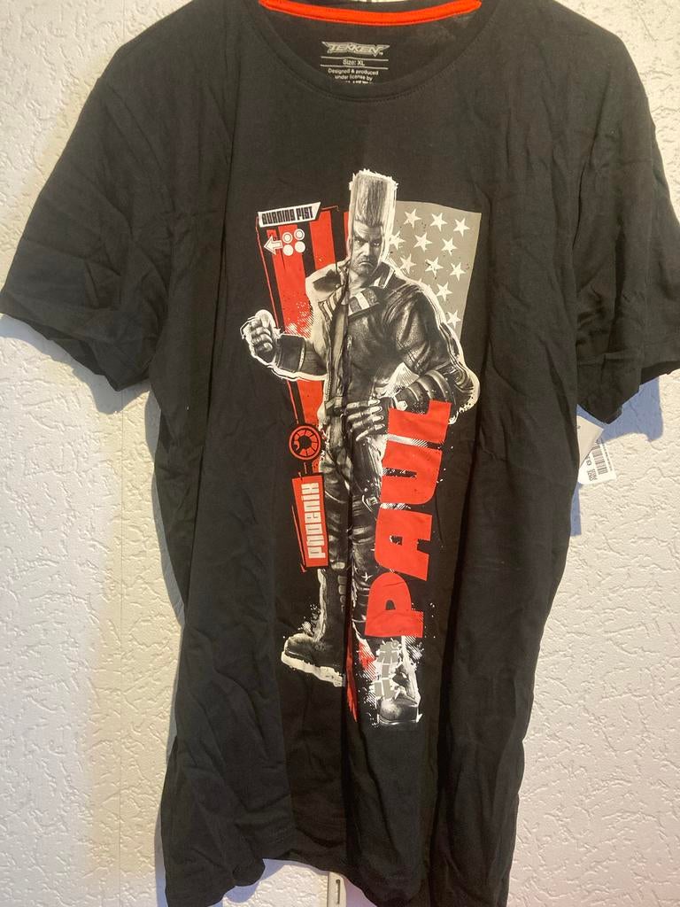 Tekken T-shirt XL nieuw met Paul opdruk - 100% katoen, Verzenden, Nieuw, Maat 56/58 (XL), Zwart