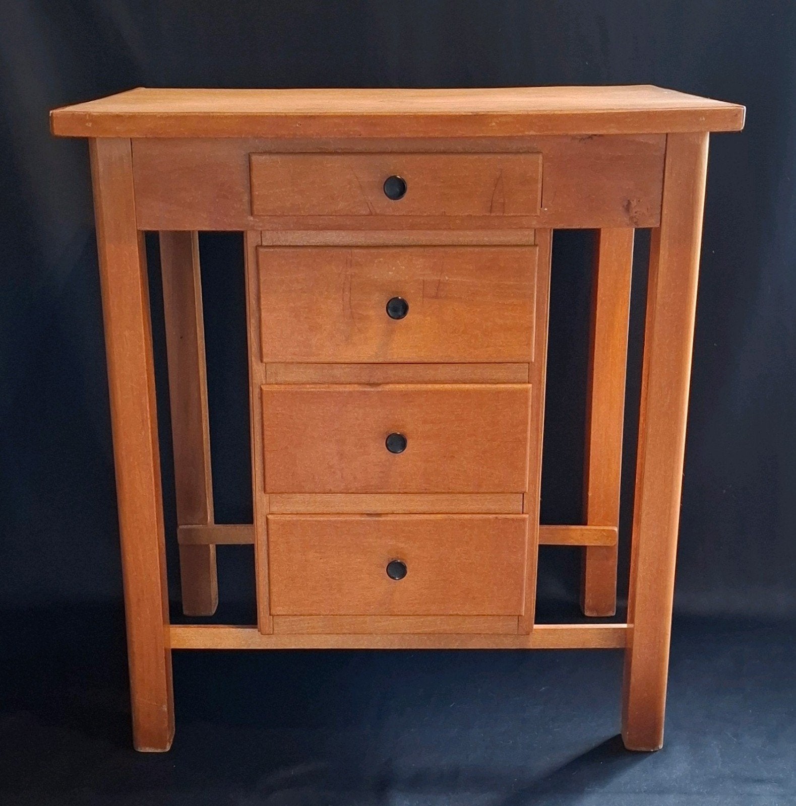 Zeldzaam Vintage Industrieel Schoolkastje / Sidetable, Ophalen