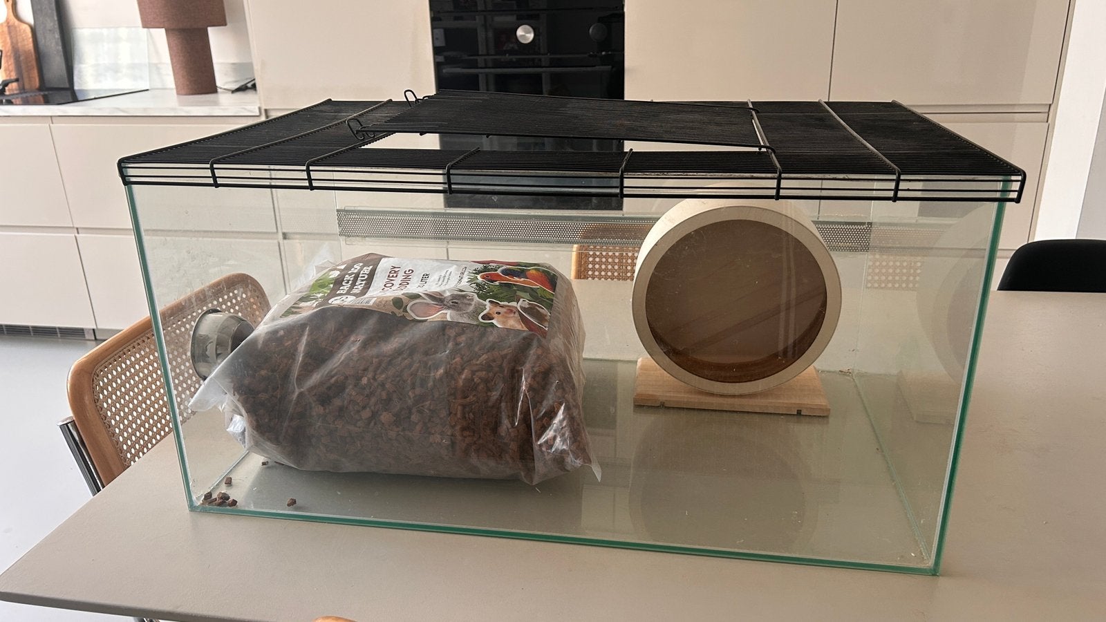 Hamsterkooi groot van glas, Kooi, Zo goed als nieuw, Muis, 75 tot 110 cm
