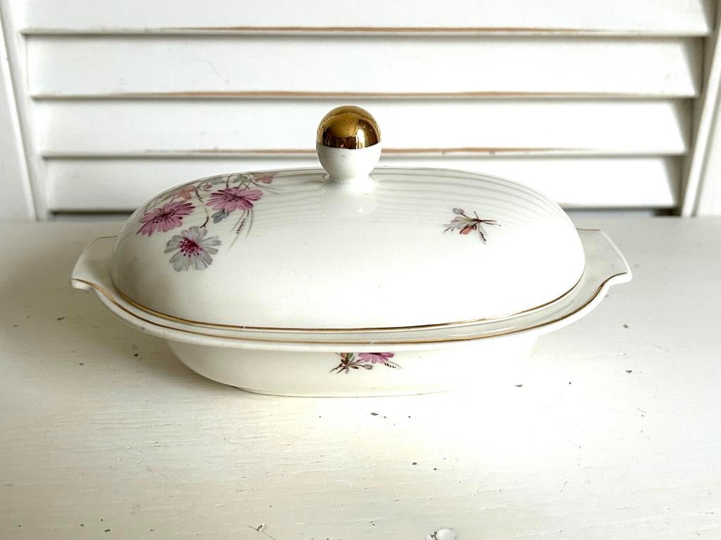 Vintage botervloot Petrus Regout Maastricht, Antiek en Kunst, Antiek | Servies los, Ophalen