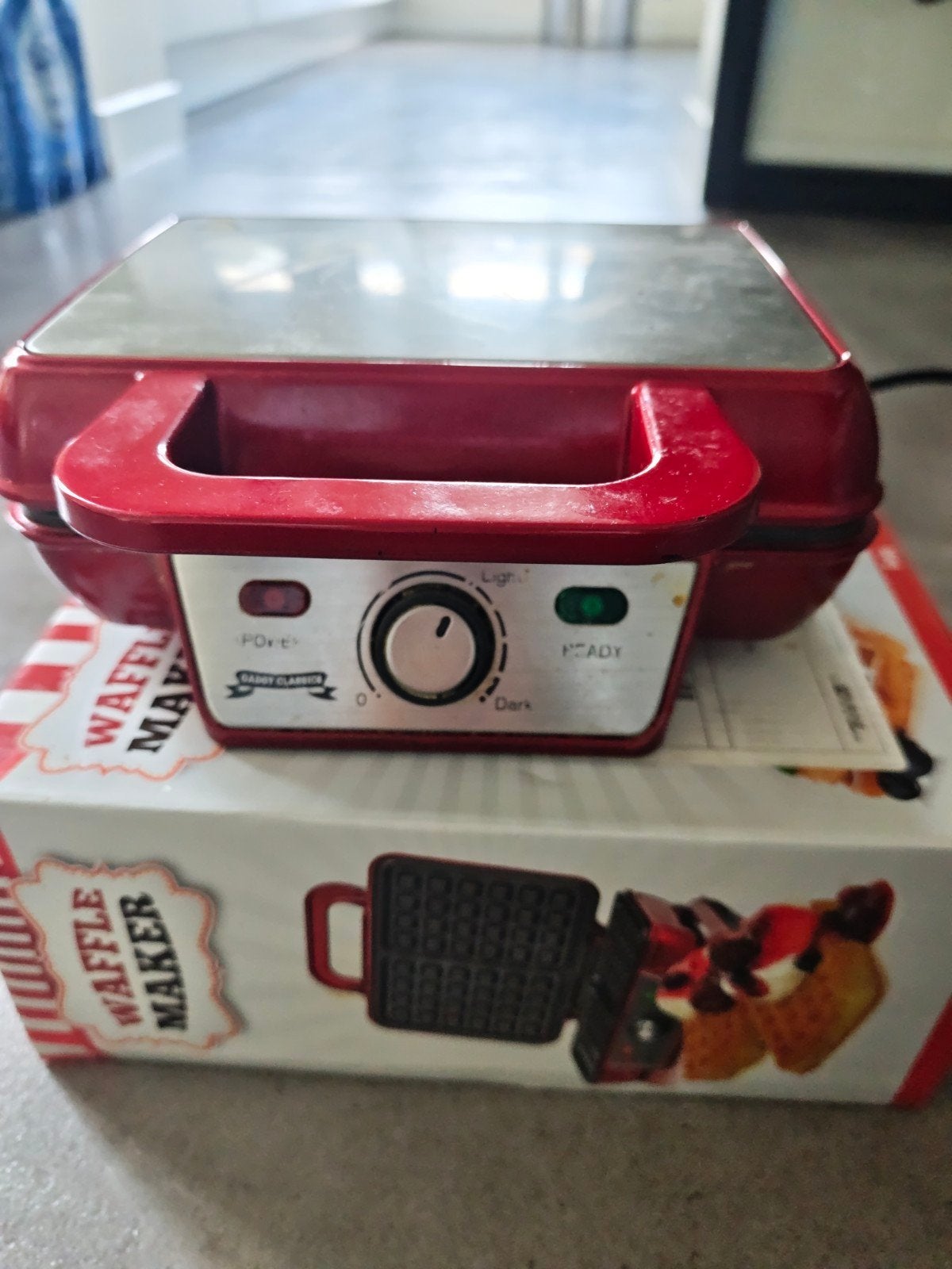 Danny Classic Wafelijzer - Rood, Ophalen of Verzenden, Gebruikt