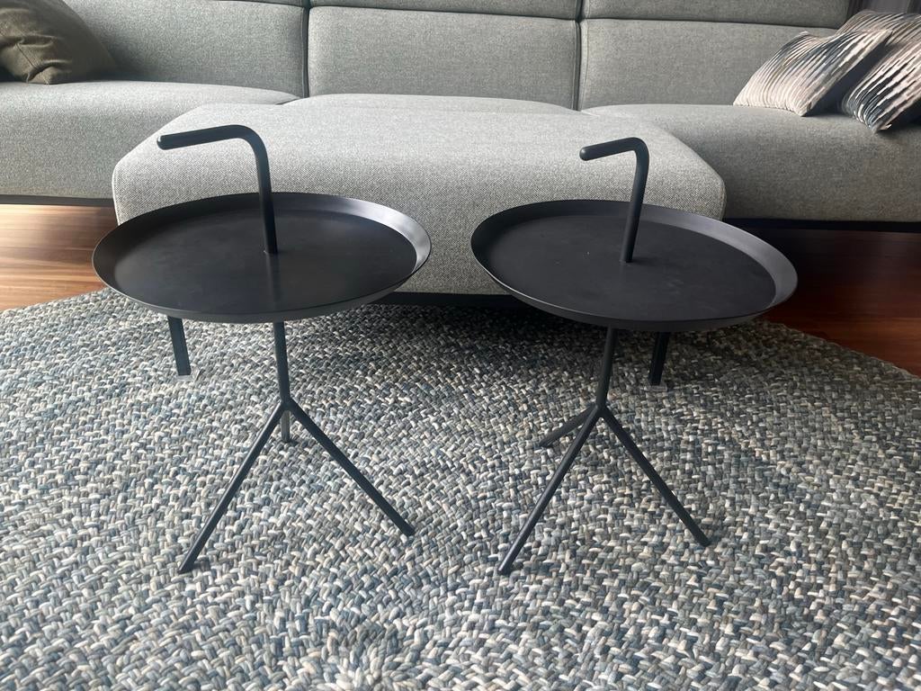 HAY DLM, bijzettafel,  2 stuks voor 100 euro., Huis en Inrichting, Tafels | Bijzettafels, Minder dan 55 cm, Gebruikt, Metaal of Aluminium