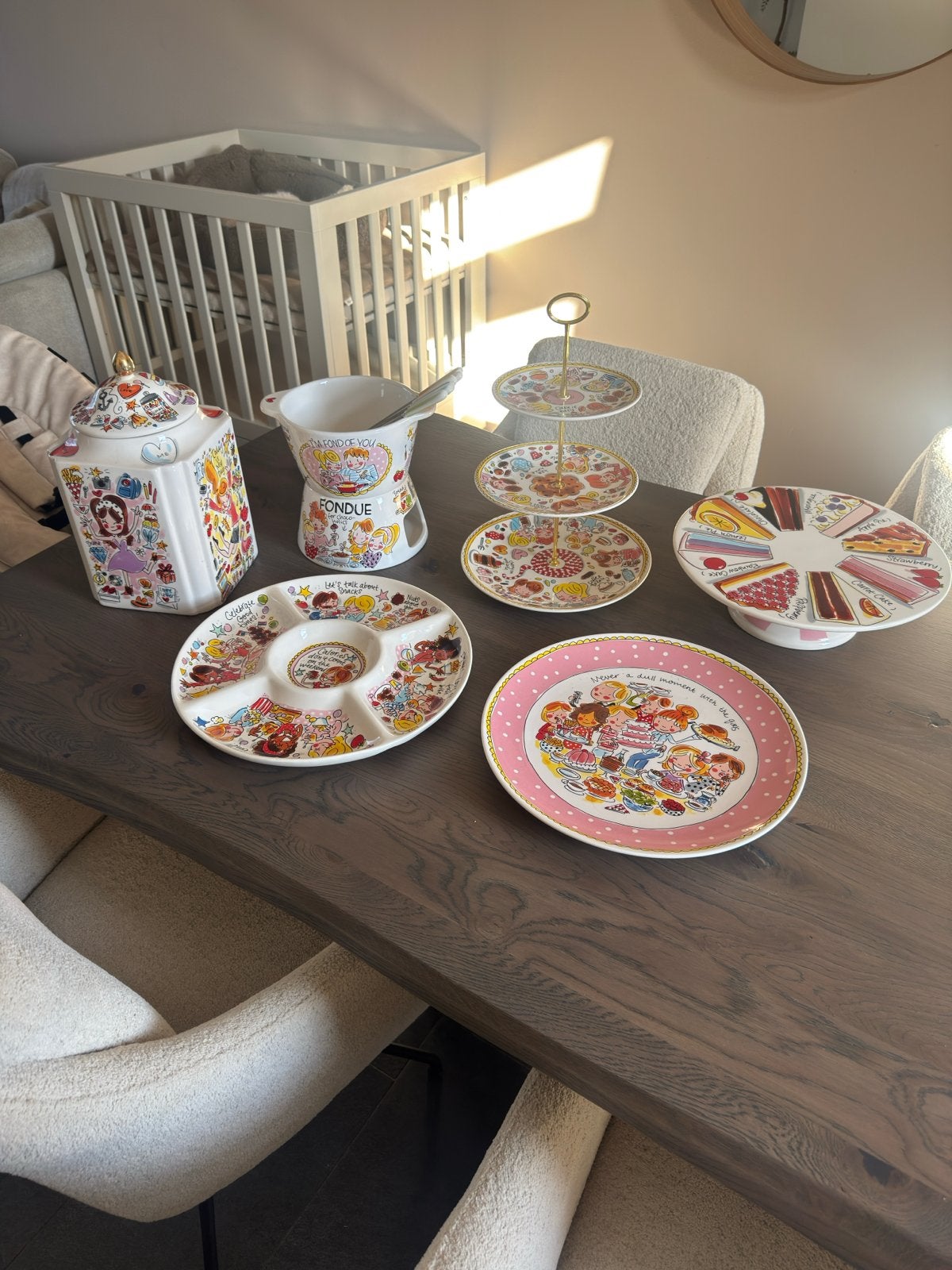 Blond Amsterdam Servies Set: Taartplateau, Fondue & Meer, Huis en Inrichting, Ophalen, Gebruikt, Keramiek, Overige stijlen