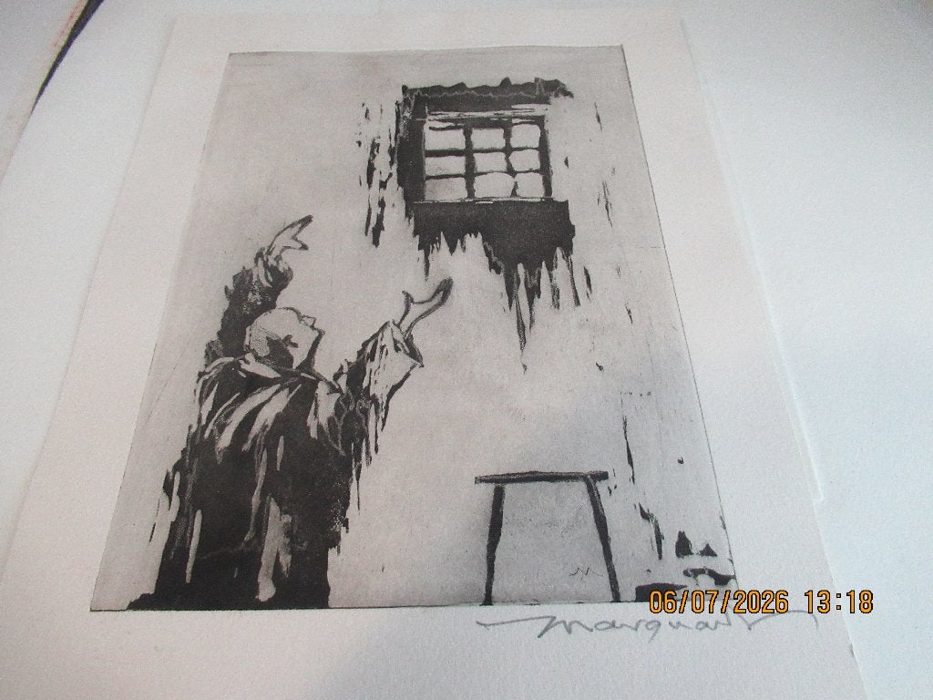 Albert Marquardt, Antiek en Kunst, Kunst | Etsen en Gravures, Ets, 23 cm, Mythologie, 29 cm